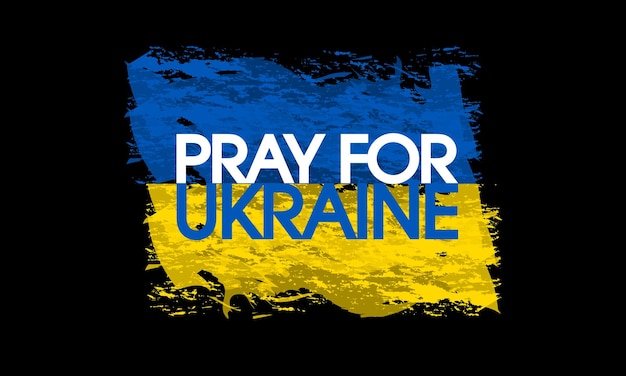 Priez pour l'Ukraine en priant le concept pour vous tenir debout avec UkrainexA