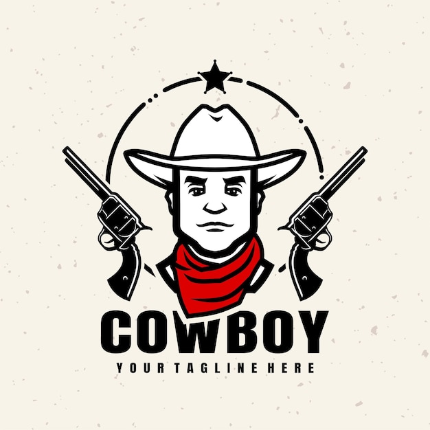 Prime De Vecteur De Logo De Cow-boy