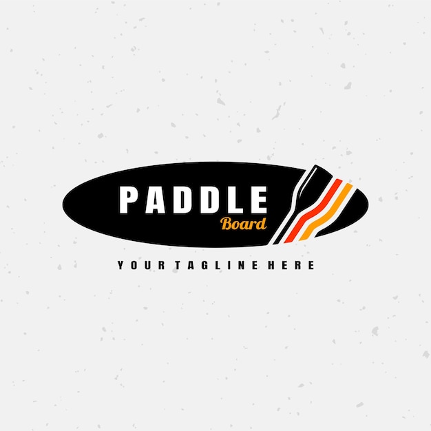 prime de vecteur logo paddleboard noir