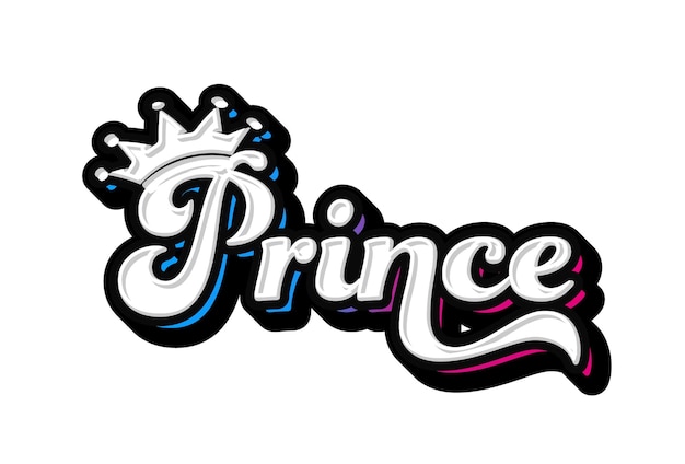 Prince Lettrage Typographie Lettrage Vecteur