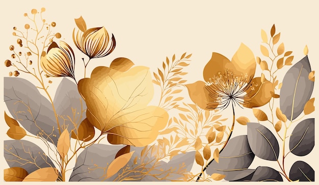 Printemps floral en fond de vecteur aquarelle Belle impression minimaliste pour votre décor pour les félicitations de cartes postales et l'affiche Illustration vectorielle