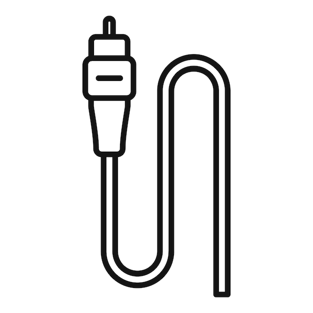 prise de câble audio avec fil formant une icône de boucle