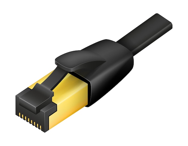 Prise LAN pour illustration vectorielle de transmission Internet