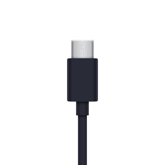 Vecteur prise usb de type c, illustration vectorielle