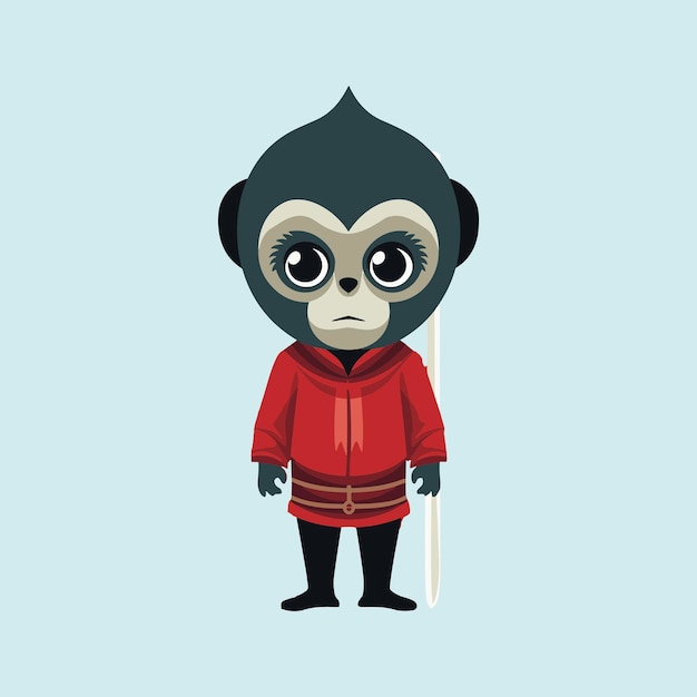 Prisonnier Gibbon en illustration vectorielle