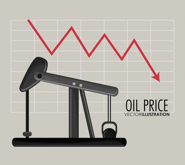 Vecteur prix ​​du pétrole et industrie