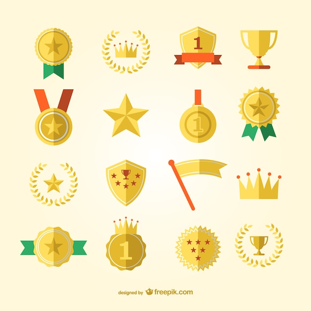 Prix Et Médailles Sport Vecteur Série