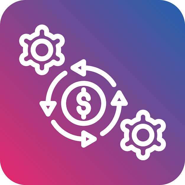Procédure de conception vectorielle Cost Style de l'icône