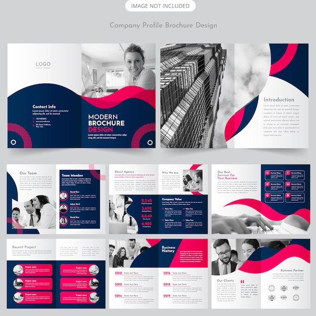 Vecteur profil de l'entreprise brochure design