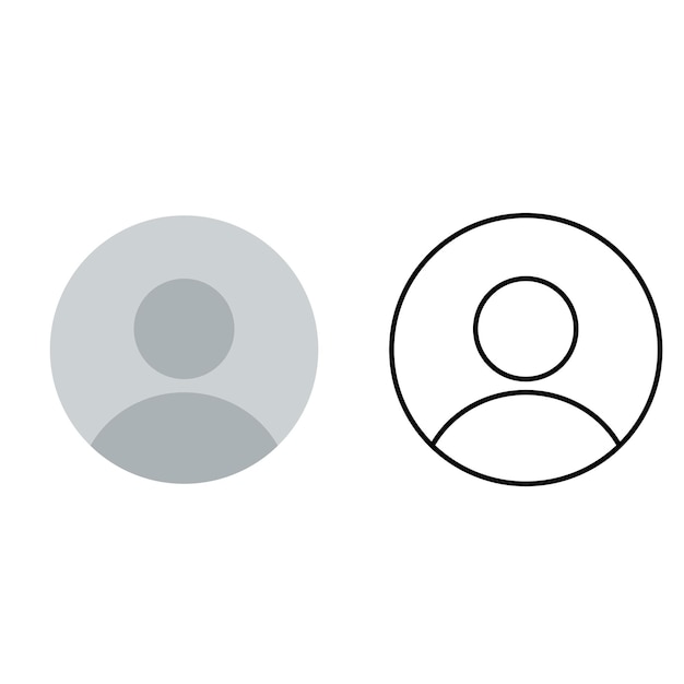 Le profil de l'utilisateur est constitué d'icônes, de vecteurs, d'hommes, de profils, d'avatars, de symboles.