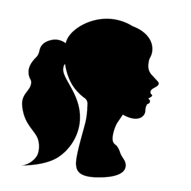 Profil de visage de femmePortrait d'une jeune femme en dessin de profil