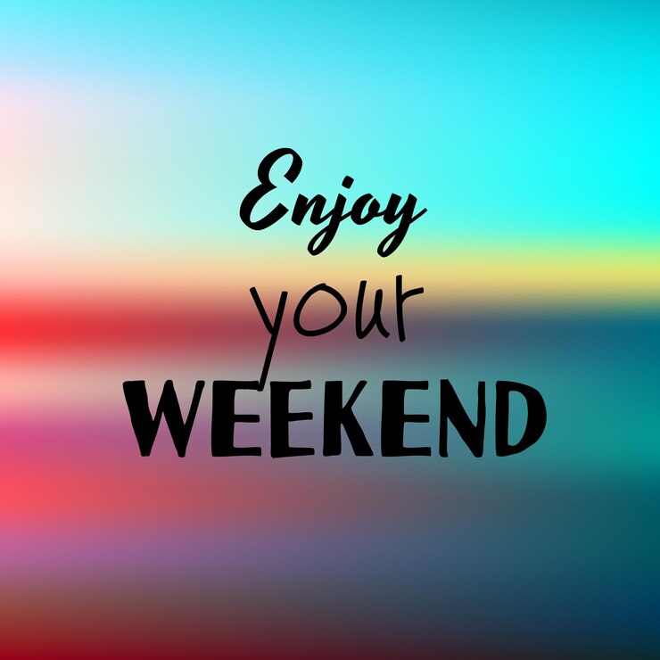 Profitez de votre week-end Citation inspirante sur fond flou