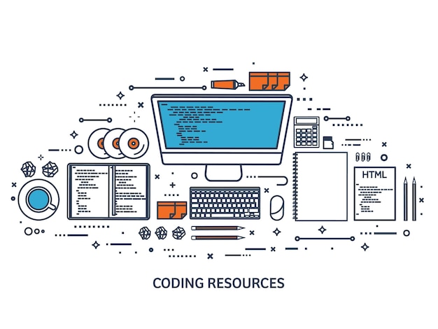 Programmation codage informatique plat code de fond matériel logiciel développement web moteur de recherche