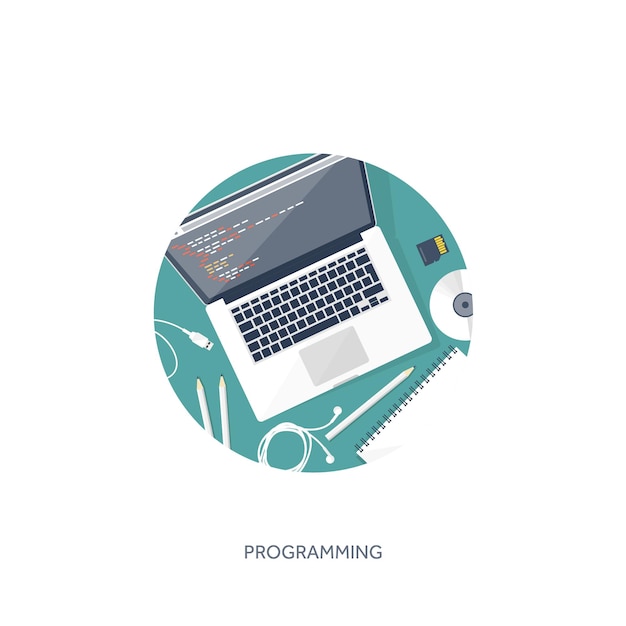 Programmation codage et SEO calcul plat code de fond matériel logiciel développement web recherche