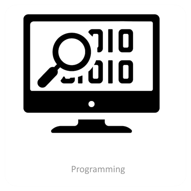 la programmation et le concept d'icône de Big Data