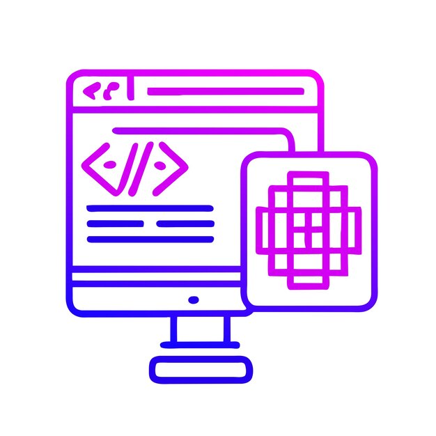 La programmation quantique de l'ordinateur illustration graphique vectorielle format de fichier source EPS mise à l'échelle sans perte ic