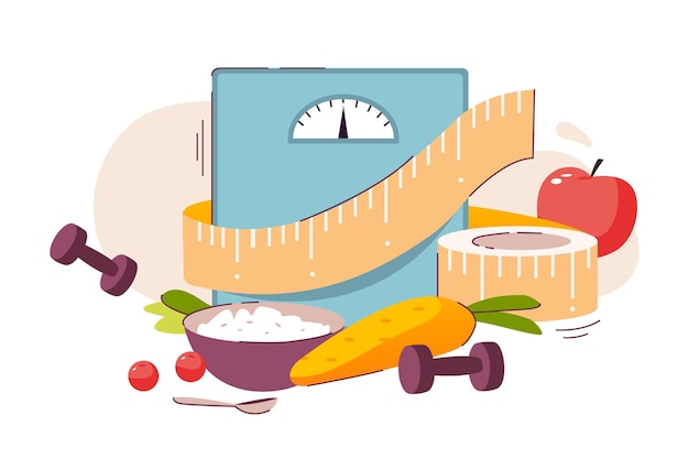 Programme de perte de poids. Concept d'alimentation saine, planification des repas, consultation nutritionnelle, alimentation équilibrée