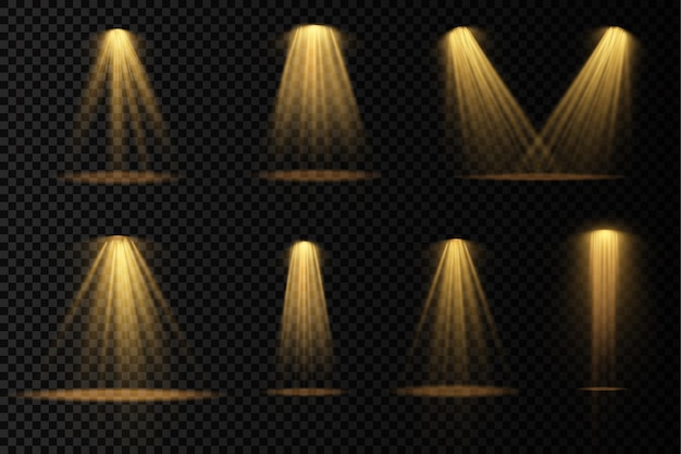 Projecteur d'éclairage de scène doré effets de lumière de projecteur de scène éclairage jaune vif