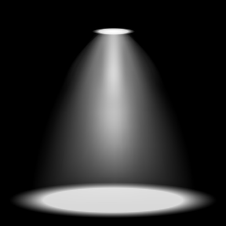 Vecteur projecteurs qui brillent sur fond transparent