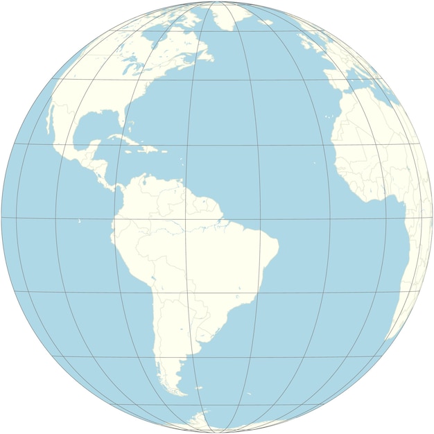 La Projection Orthographique De La Carte Du Monde Avec Kiribati Au Centre Un Pays Insulaire