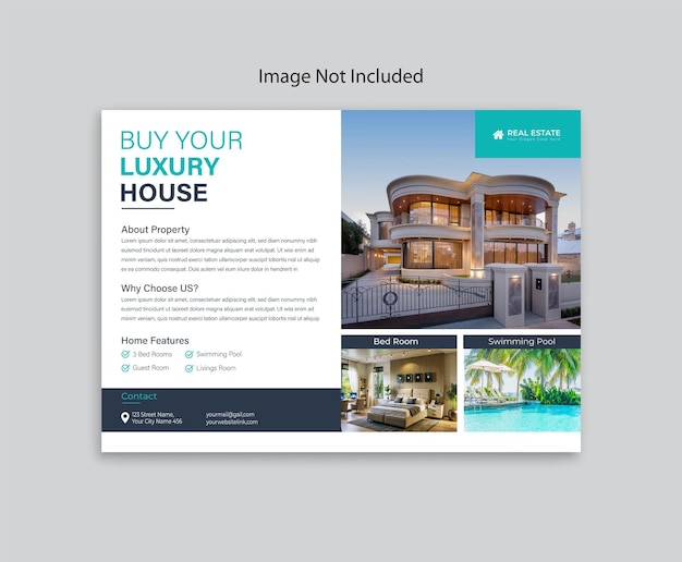 Projet d'affiche de vente d'une maison immobilière