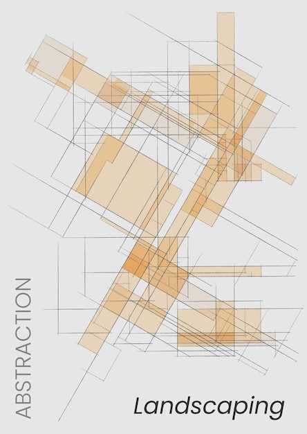 Projet D'aménagement Paysager Illustration Vectorielle D'un Projet De Paysage D'aire De Loisirs