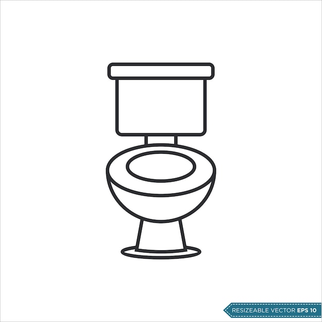 Vecteur projet d'illustration du modèle vectoriel de l'icône de la toilette