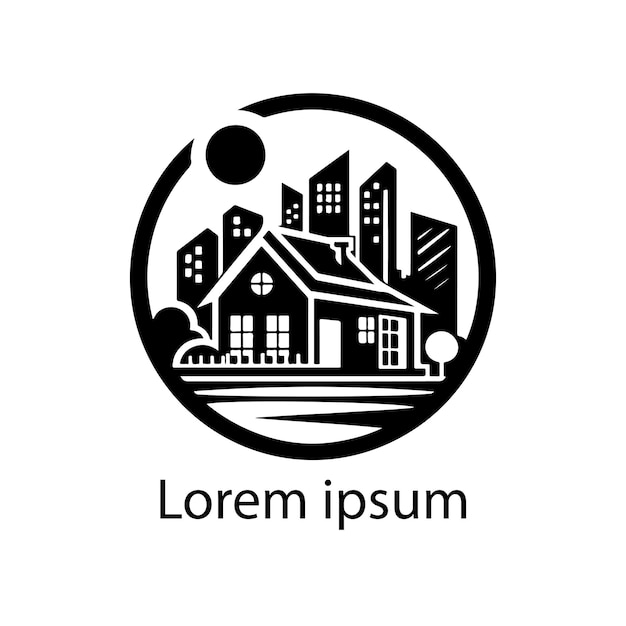 Vecteur un projet de logo immobilier