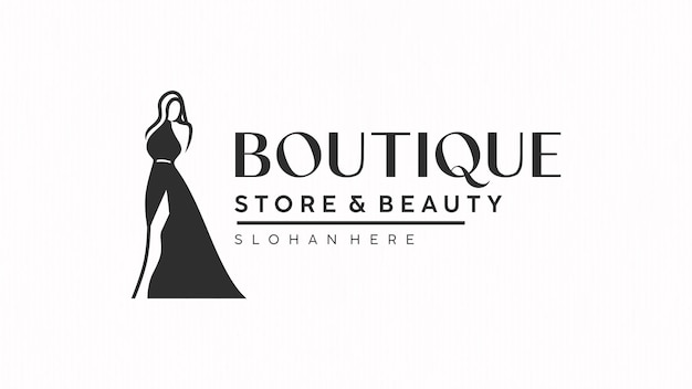 Vecteur projet de modèle de logo d'entreprise de boutique de vêtements de mode