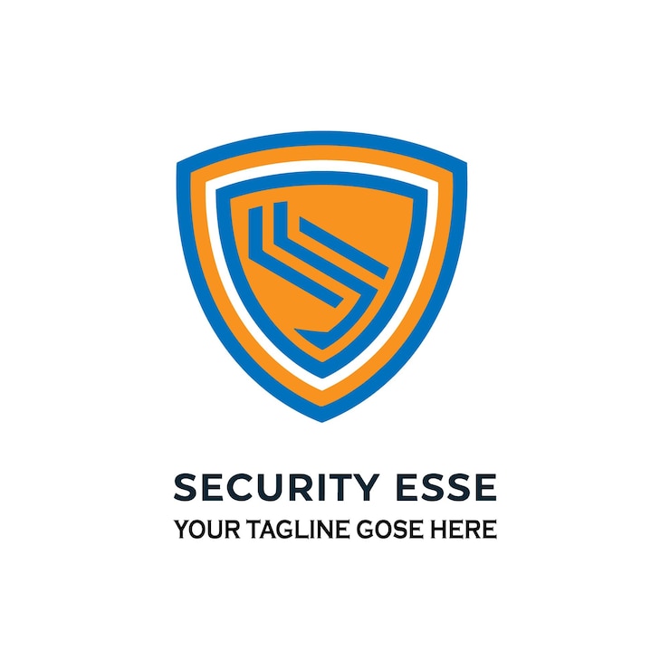Vecteur projet de modèle de logo de sécurité ese