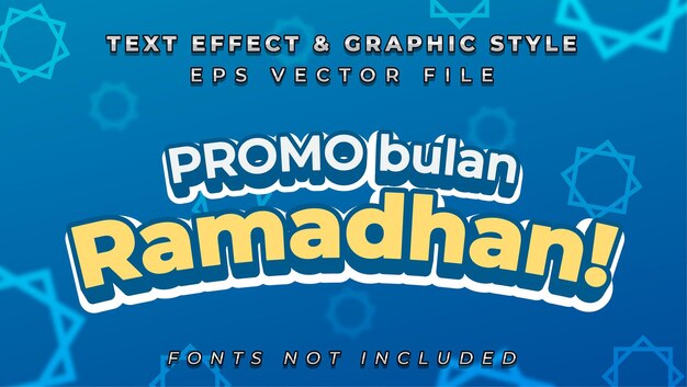 Vecteur promo_ramadhan_text_effect