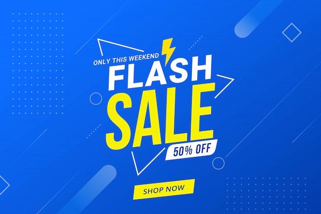 Promotion De Modèle De Bannière De Réduction De Vente Flash