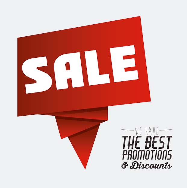 Promotions et remises message digital design