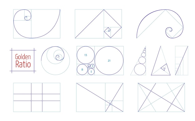 Vecteur proportions du nombre d'or et équilibre de la composition