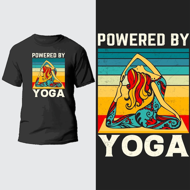 Propulsé Par La Conception De T-shirt De Yoga