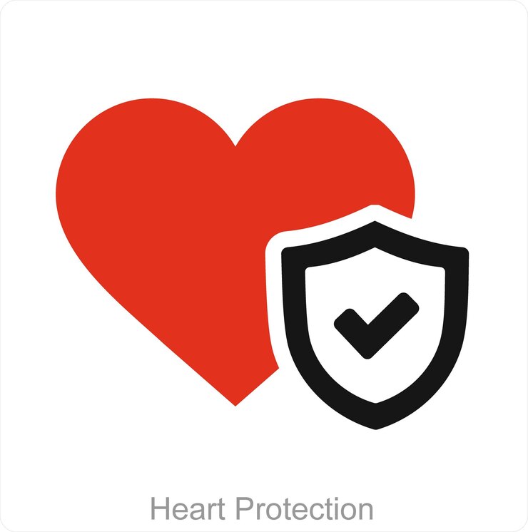 Protection du cœur et concept de l'icône du cœur
