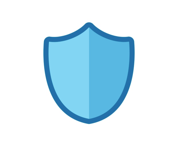 Protection de la sécurité du bouclier isolée sur fond blanc Illustration vectorielle