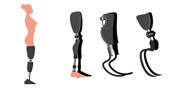Vecteur prothèses pour les jambes