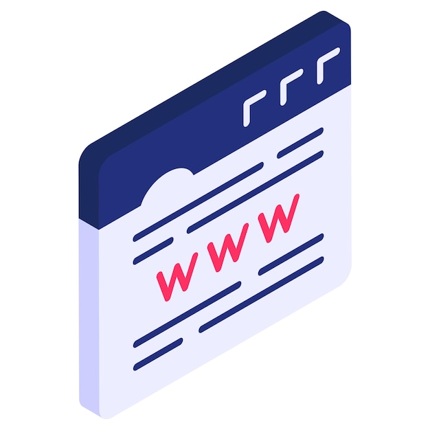 Le protocole de page web du concept World Wide Web ou WWW qui se traduit par le design de page web vectoriel