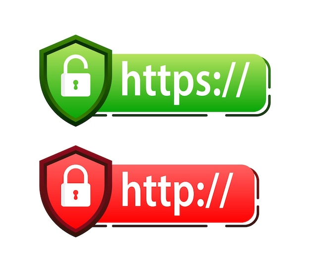 Vecteur protocoles http vs https comprendre l'importance des connexions web sécurisées