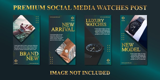 Publication de l'histoire des montres de médias sociaux premium