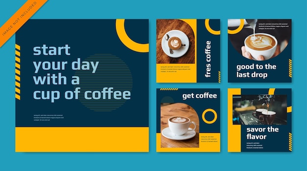 Publication instagram de café ou médias sociaux