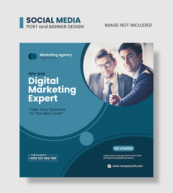 Vecteur publication instagram d'entreprise de marketing numérique ou conception de publications sur les réseaux sociaux