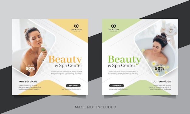 Publication sur les médias sociaux pour la promotion de la beauté et du spa