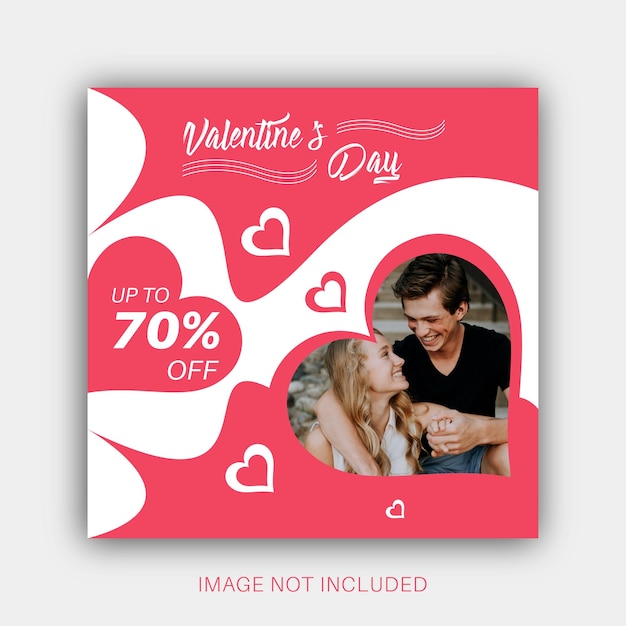 Publication Sur Les Médias Sociaux De La Vente Promotionnelle De La Saint-valentin