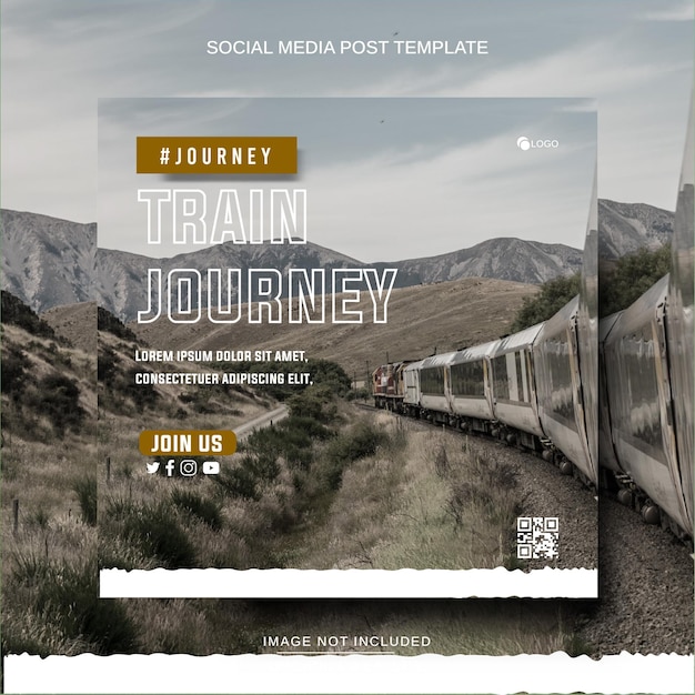 Publication sur les réseaux sociaux Instagram pour les voyages en train