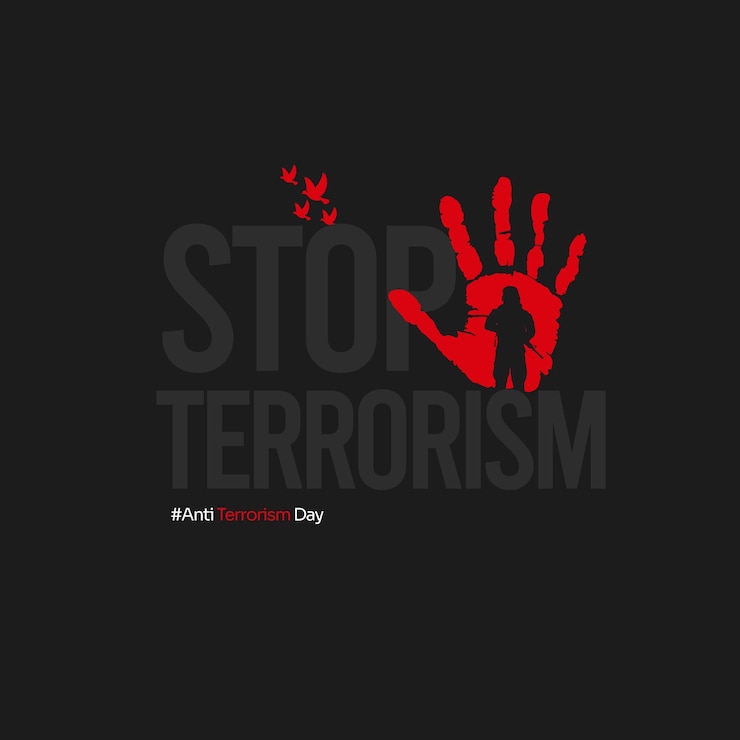 Vecteur publication sur les réseaux sociaux de la journée nationale de lutte contre le terrorisme