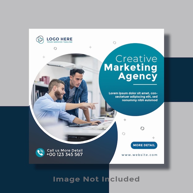 Publication sur les réseaux sociaux de marketing numérique créatif