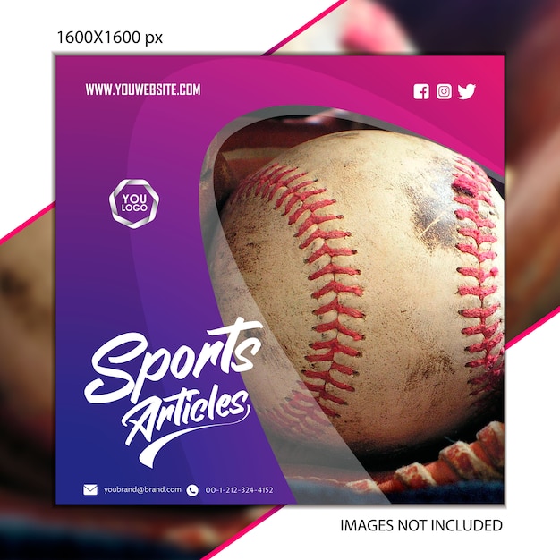 Publication Sportive De Baseball Pour Réseau Social