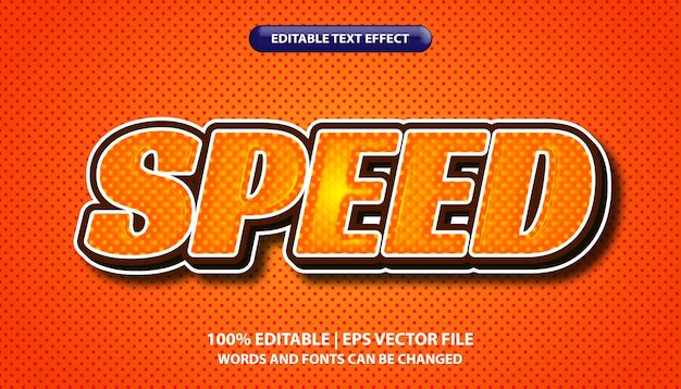 Une publicité colorée pour la vitesse avec la mention 100 % modifiable.